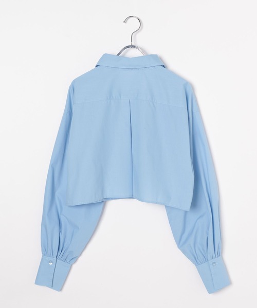 GLOBAL WORK（グローバルワーク）の「ネクタイ付きクロップドシャツ/AND YUA ANY/132131（シャツ/ブラウス・キッズ・ブルー/ストライプ・FREE）」の3枚目の写真