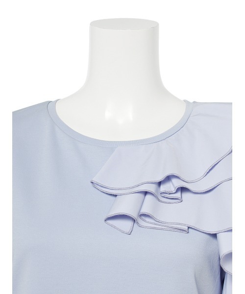 CELFORD アシメフリルＴシャツ ブラック CELFORD（セルフォード）の「アシメフリルTシャツ（Tシャツ
