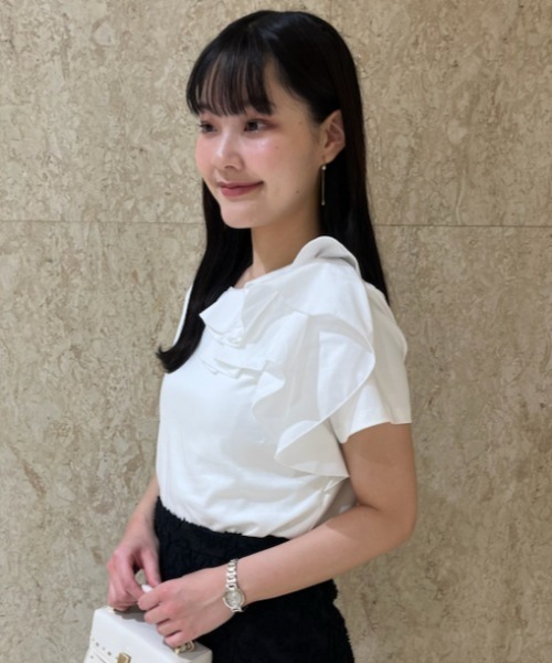 CELFORD（セルフォード）の「アシメフリルTシャツ（Tシャツ