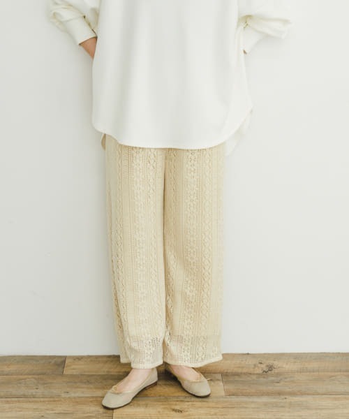 ITEMS URBANRESEARCH（アイテムズ アーバンリサーチ）の「起毛レースイージーパンツ（その他パンツ・レディース・その他/ブラウン/グレー・-/FREE）」の4枚目の写真