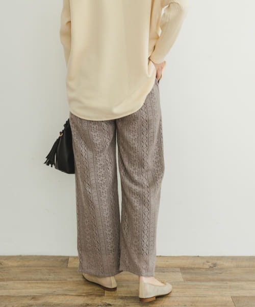 ITEMS URBANRESEARCH（アイテムズ アーバンリサーチ）の「起毛レースイージーパンツ（その他パンツ・レディース・その他/ブラウン/グレー・-/FREE）」の9枚目の写真