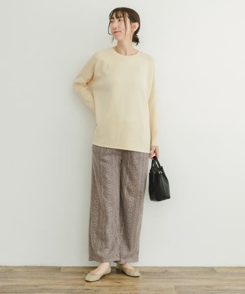 ITEMS URBANRESEARCH（アイテムズ アーバンリサーチ）の「起毛レースイージーパンツ（その他パンツ・レディース・その他/ブラウン/グレー・-/FREE）」の10枚目の写真