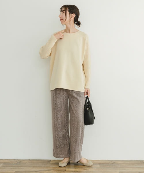 ITEMS URBANRESEARCH（アイテムズ アーバンリサーチ）の「起毛レースイージーパンツ（その他パンツ・レディース・その他/ブラウン/グレー・-/FREE）」の11枚目の写真