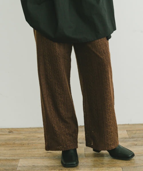 ITEMS URBANRESEARCH（アイテムズ アーバンリサーチ）の「起毛レースイージーパンツ（その他パンツ・レディース・その他/ブラウン/グレー・-/FREE）」の13枚目の写真