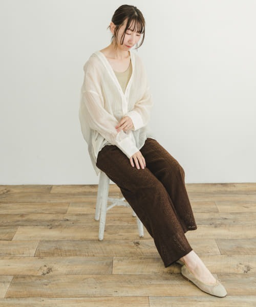 ITEMS URBANRESEARCH（アイテムズ アーバンリサーチ）の「起毛レースイージーパンツ（その他パンツ・レディース・その他/ブラウン/グレー・-/FREE）」の21枚目の写真