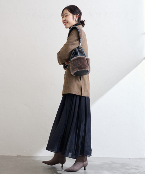 LE TALON(ルタロン)の「5cmワイドシャフトロングブーツ(ブーツ・レディース・ウッド/ブラック/ブラック系その他・X-LARGE/MEDIUM/SMALL/LARGE)」の14枚目の写真