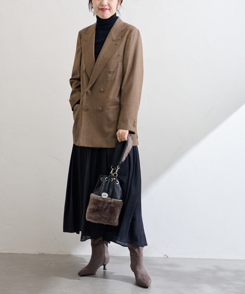 LE TALON(ルタロン)の「5cmワイドシャフトロングブーツ(ブーツ・レディース・ウッド/ブラック/ブラック系その他・X-LARGE/MEDIUM/SMALL/LARGE)」の13枚目の写真