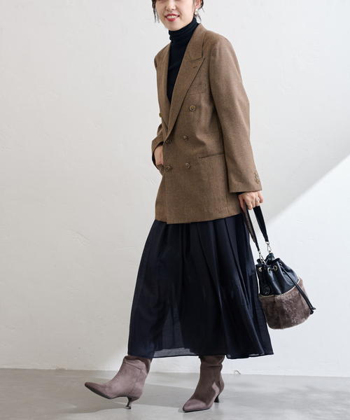 LE TALON(ルタロン)の「5cmワイドシャフトロングブーツ(ブーツ・レディース・ウッド/ブラック/ブラック系その他・X-LARGE/MEDIUM/SMALL/LARGE)」の12枚目の写真