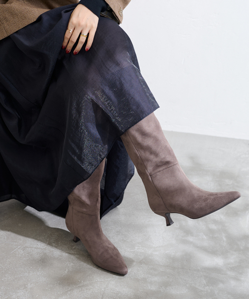 LE TALON(ルタロン)の「5cmワイドシャフトロングブーツ(ブーツ・レディース・ウッド/ブラック/ブラック系その他・X-LARGE/MEDIUM/SMALL/LARGE)」の10枚目の写真