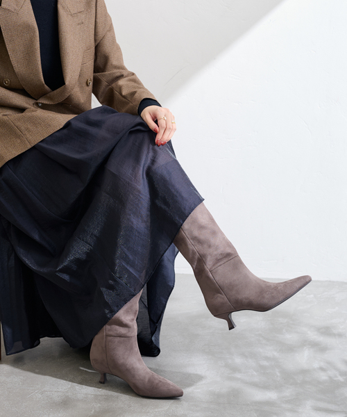 LE TALON(ルタロン)の「5cmワイドシャフトロングブーツ(ブーツ・レディース・ウッド/ブラック/ブラック系その他・X-LARGE/MEDIUM/SMALL/LARGE)」の9枚目の写真