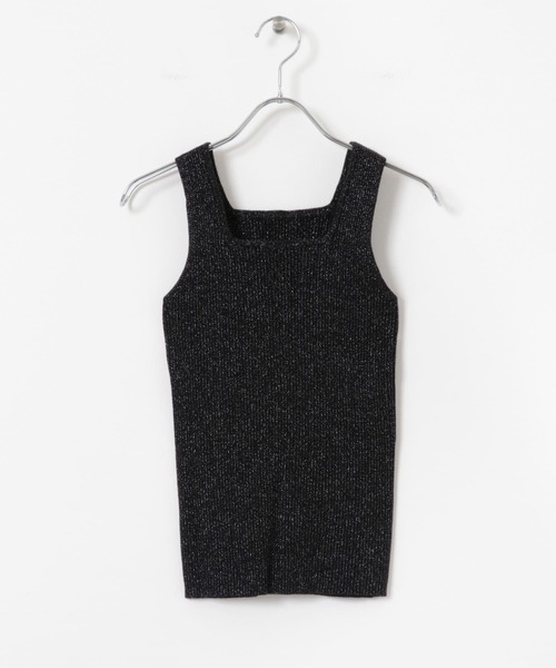 ITEMS URBANRESEARCH(アイテムズ アーバンリサーチ)の「ラメニットスクエアタンクトップ(タンクトップ・レディース・ブラック/グレー/グリーン系その他・FREE)」の6枚目の写真