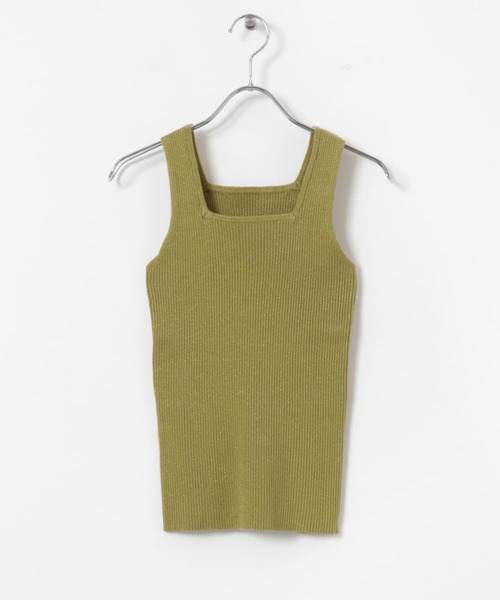 ITEMS URBANRESEARCH(アイテムズ アーバンリサーチ)の「ラメニットスクエアタンクトップ(タンクトップ・レディース・ブラック/グレー/グリーン系その他・FREE)」の7枚目の写真