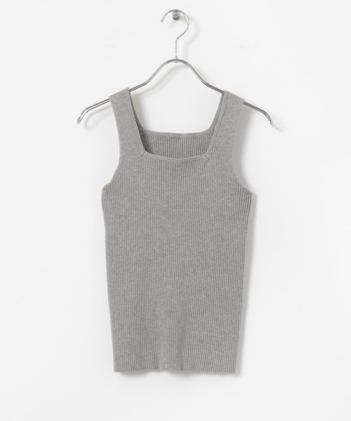 ITEMS URBANRESEARCH(アイテムズ アーバンリサーチ)の「ラメニットスクエアタンクトップ(タンクトップ・レディース・ブラック/グレー/グリーン系その他・FREE)」の8枚目の写真