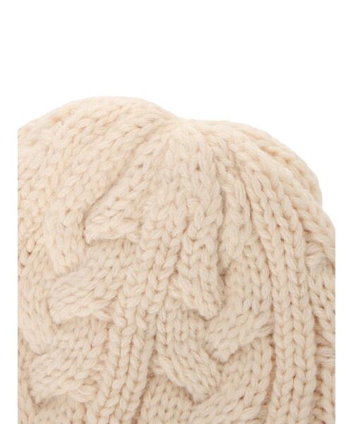 so4u(ソーフォーユー)の「ケーブルニットキャップ(ニットキャップ/ビーニー・レディース・ブラック/キナリ・F)」の5枚目の写真