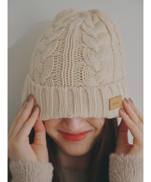 so4u(ソーフォーユー)の「ケーブルニットキャップ(ニットキャップ/ビーニー・レディース・ブラック/キナリ・F)」の14枚目の写真
