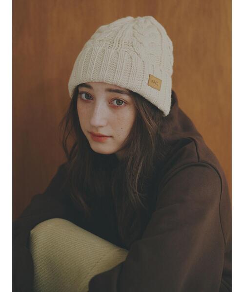 so4u(ソーフォーユー)の「ケーブルニットキャップ(ニットキャップ/ビーニー・レディース・ブラック/キナリ・F)」の16枚目の写真