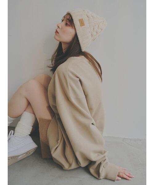 so4u(ソーフォーユー)の「ケーブルニットキャップ(ニットキャップ/ビーニー・レディース・ブラック/キナリ・F)」の22枚目の写真