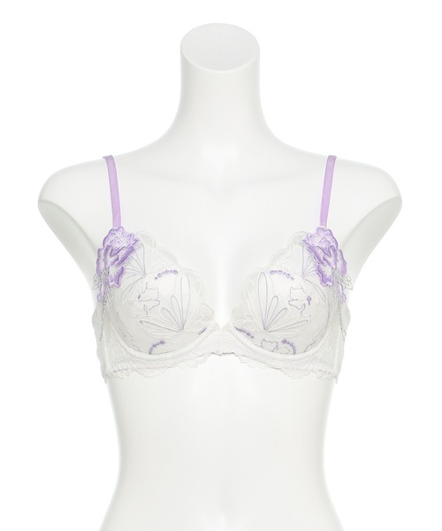 Ravijour（ラヴィジュール）の「シャイニーバタフライ グラマーアップ ブラ(B～Dカップ)（ブラジャー・レディース・ホワイト/ブラック/ダークブルー/ピンク・B65/B70/C70/D70/B75/C65/C75/D65/D75）」の21枚目の写真