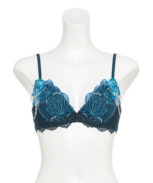 Ravijour（ラヴィジュール）の「シャイニーバタフライ グラマーアップ ブラ(B～Dカップ)（ブラジャー・レディース・ホワイト/ブラック/ダークブルー/ピンク・B65/B70/C70/D70/B75/C65/C75/D65/D75）」の22枚目の写真