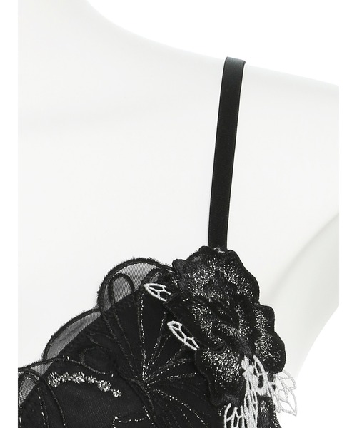 Ravijour（ラヴィジュール）の「シャイニーバタフライ グラマーアップ ブラ(B～Dカップ)（ブラジャー・レディース・ホワイト/ブラック/ダークブルー/ピンク・B65/B70/C70/D70/B75/C65/C75/D65/D75）」の15枚目の写真