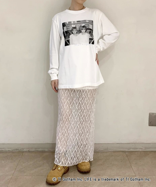 Oriens JOURNAL STANDARD（オリエンス ジャーナルスタンダード）の「【GOOD ROCK SPEED / グッドロックスピード】  LIFE （フォトプリント2）：ロンT（Tシャツ/カットソー・レディース・ホワイト・MEDIUM）」の3枚目の写真