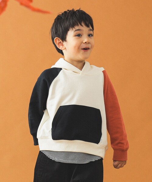 B:MING by BEAMS(ビーミングバイビームス)の「レイヤード プルオーバー パーカー 2024FW(100~160cm)(パーカー・キッズ・ブラック/レッド系その他7/その他・100/110/120/130/140/150/160)」の14枚目の写真