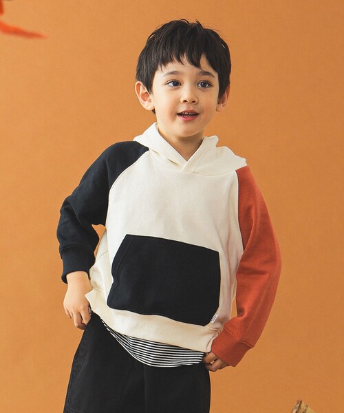 B:MING by BEAMS(ビーミングバイビームス)の「レイヤード プルオーバー パーカー 2024FW(100~160cm)(パーカー・キッズ・ブラック/レッド系その他7/その他・100/110/120/130/140/150/160)」の15枚目の写真