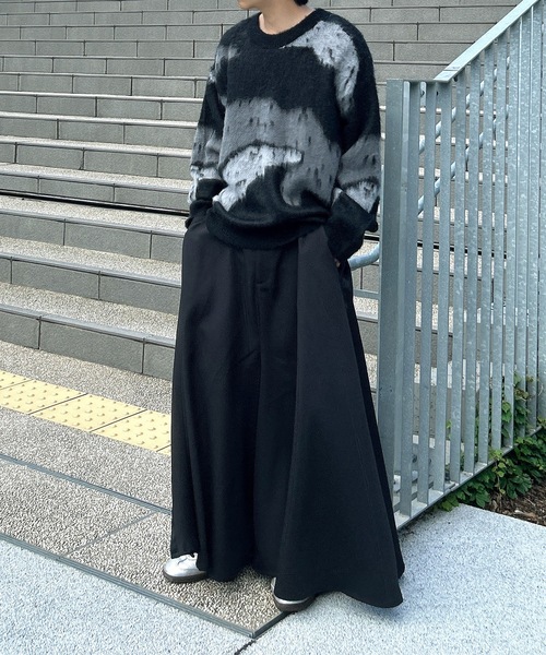 MandO(エムオー)(エムオー)の「【MandO】ウール混総柄ジャガードシャギーニット(ニット/セーター・メンズ・ブラック/ネイビー・MEDIUM/LARGE)」の17枚目の写真