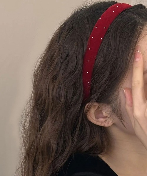 セール】【 ammy. / エイミードット 】 ミニ ラインストーン ベロア