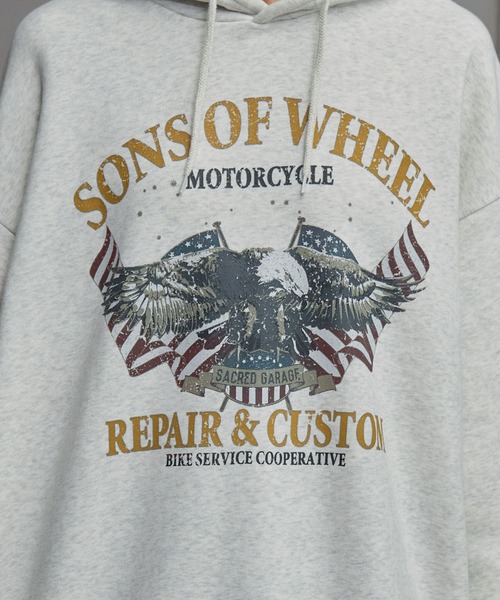 Anchor Smith(アンカー スミス)の「ヴィンテージライクグラフィックオーバーサイズパーカー(パーカー・レディース・ブラック系2/ブラック系3/グレー系/ダークブラウン/オートミール/ダークネイビー/ブラック系・M/L)」の20枚目の写真