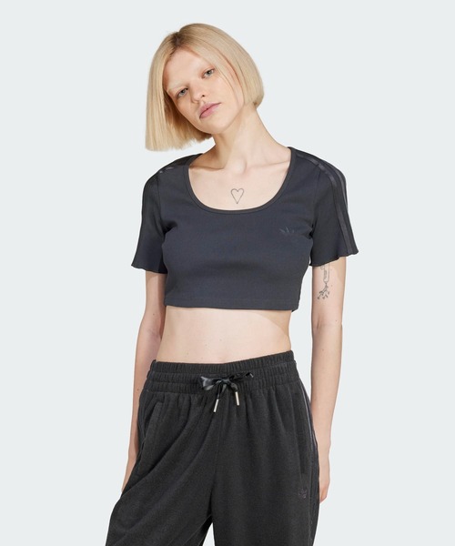 Tシャツ・カットソー adidas Baby Crop Tee Black JN3013 セール】ベビーTシャツ / アディダスオリジナルス adidas