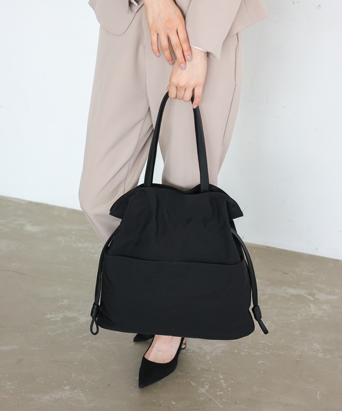 セール】撥水加工ナイロン巾着トートバッグ（トートバッグ