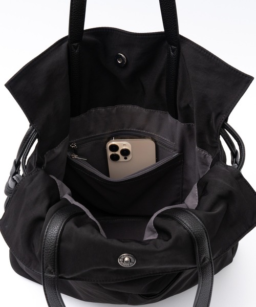 セール】撥水加工ナイロン巾着トートバッグ（トートバッグ