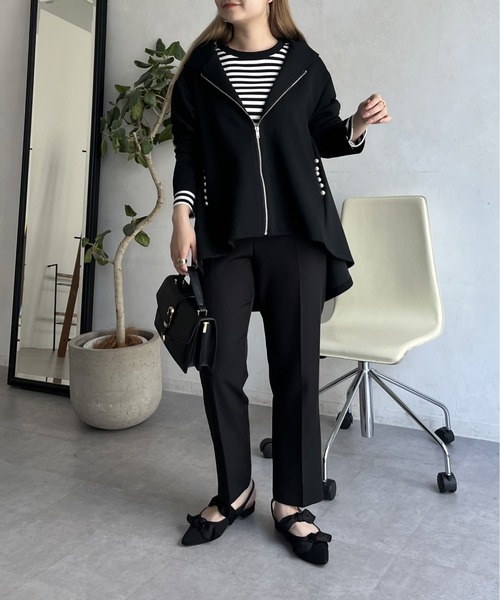 prose verse（プロズヴェール）の「バックフレアポケットパールジップパーカー（パーカー・レディース・ブラック・LARGE/MEDIUM）」の19枚目の写真