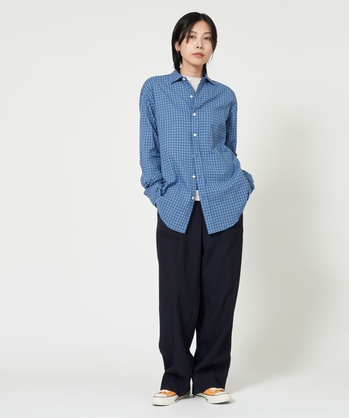 THE SHINZONE(ザ シンゾーン)の「CHECKERED PECK SHIRT(シャツ/ブラウス・レディース・ブラウン/ブルー・FREE)」の8枚目の写真