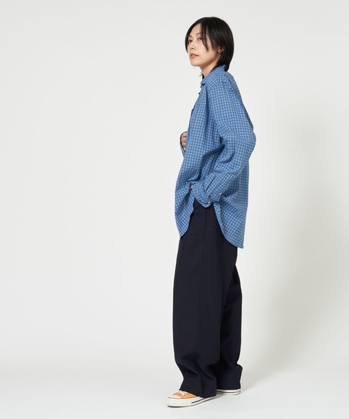 THE SHINZONE(ザ シンゾーン)の「CHECKERED PECK SHIRT(シャツ/ブラウス・レディース・ブラウン/ブルー・FREE)」の9枚目の写真
