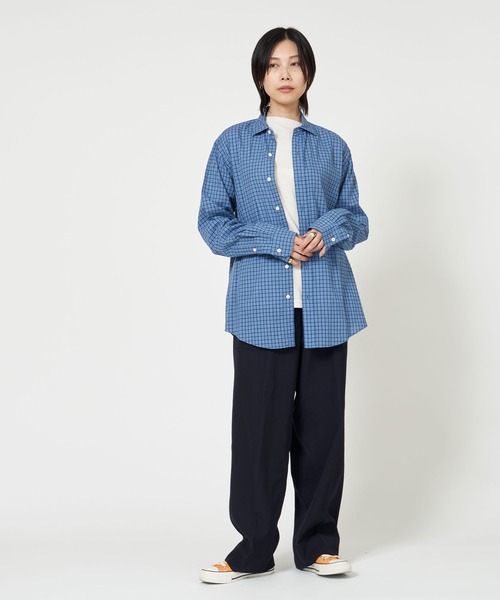THE SHINZONE(ザ シンゾーン)の「CHECKERED PECK SHIRT(シャツ/ブラウス・レディース・ブラウン/ブルー・FREE)」の14枚目の写真