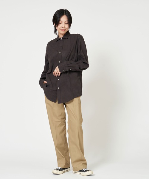 THE SHINZONE(ザ シンゾーン)の「CHECKERED PECK SHIRT(シャツ/ブラウス・レディース・ブラウン/ブルー・FREE)」の5枚目の写真