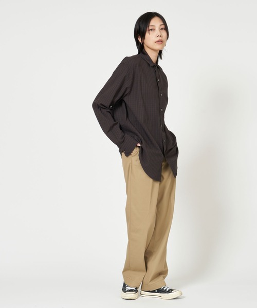 THE SHINZONE(ザ シンゾーン)の「CHECKERED PECK SHIRT(シャツ/ブラウス・レディース・ブラウン/ブルー・FREE)」の6枚目の写真