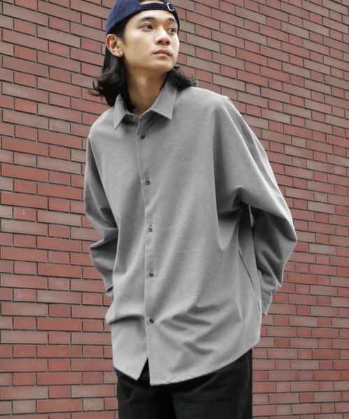 niko and...(ニコアンド)の「テックフラノドルマンシャツ(シャツ/ブラウス・メンズ・グレー/ブラック/アイボリー/チャコール・LARGE/MEDIUM)」の1枚目の写真
