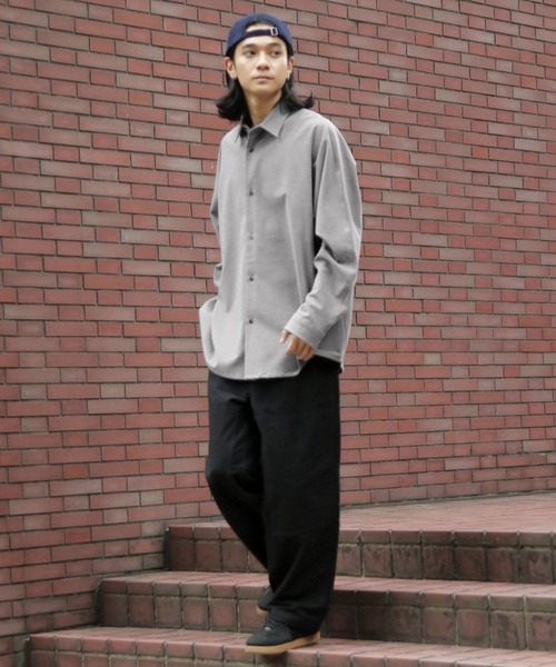 niko and...(ニコアンド)の「テックフラノドルマンシャツ(シャツ/ブラウス・メンズ・グレー/ブラック/アイボリー/チャコール・LARGE/MEDIUM)」の5枚目の写真