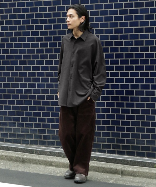 niko and...(ニコアンド)の「テックフラノドルマンシャツ(シャツ/ブラウス・メンズ・グレー/ブラック/アイボリー/チャコール・LARGE/MEDIUM)」の8枚目の写真