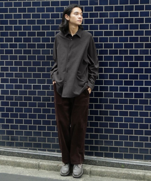 niko and...(ニコアンド)の「テックフラノドルマンシャツ(シャツ/ブラウス・メンズ・グレー/ブラック/アイボリー/チャコール・LARGE/MEDIUM)」の9枚目の写真