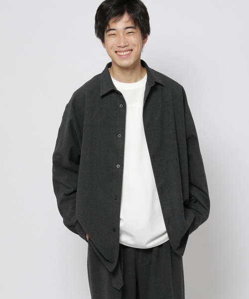 niko and...(ニコアンド)の「テックフラノドルマンシャツ(シャツ/ブラウス・メンズ・グレー/ブラック/アイボリー/チャコール・LARGE/MEDIUM)」の16枚目の写真