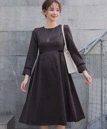 ベロアラインフレアワンピース