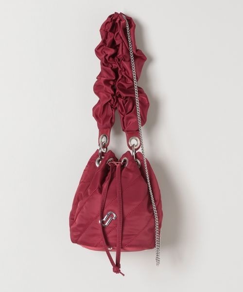 JEANASIS（ジーナシス）の「ナイロンギャザーキンチャクBAG/203266（ハンドバッグ・レディース・グレー/ブラック/ボルドー・FREE）」の3枚目の写真