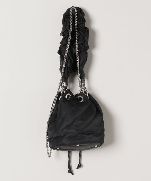 JEANASIS（ジーナシス）の「ナイロンギャザーキンチャクBAG/203266（ハンドバッグ・レディース・グレー/ブラック/ボルドー・FREE）」の8枚目の写真