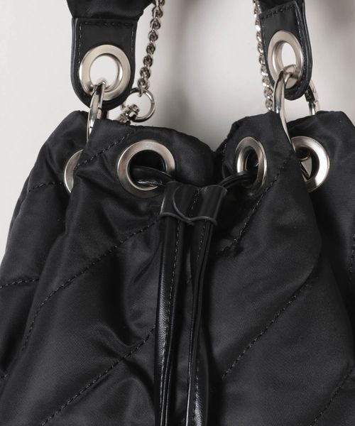 JEANASIS（ジーナシス）の「ナイロンギャザーキンチャクBAG/203266（ハンドバッグ・レディース・グレー/ブラック/ボルドー・FREE）」の11枚目の写真