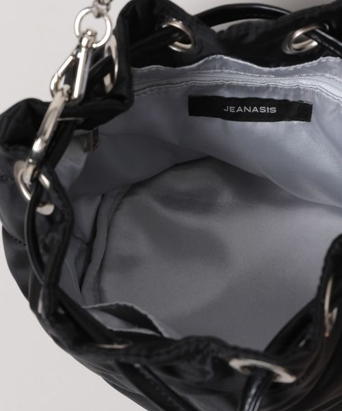 JEANASIS（ジーナシス）の「ナイロンギャザーキンチャクBAG/203266（ハンドバッグ・レディース・グレー/ブラック/ボルドー・FREE）」の12枚目の写真