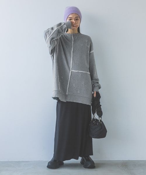 JEANASIS（ジーナシス）の「ナイロンギャザーキンチャクBAG/203266（ハンドバッグ・レディース・グレー/ブラック/ボルドー・FREE）」の4枚目の写真